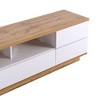 GlasFlength TV Stands and Consoles, Stylish Entertainment Center for Living Rooms, Modern Designs for Classic Interiors, White,70.8”*14.9”*16.1" - 4 of 4