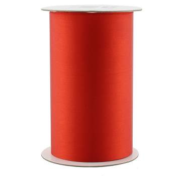 Cornucopia Brands 4in Wide Red Satin Ribbon 10 Yards; Craft Ribbon for Christmas, Valentines and Crafts