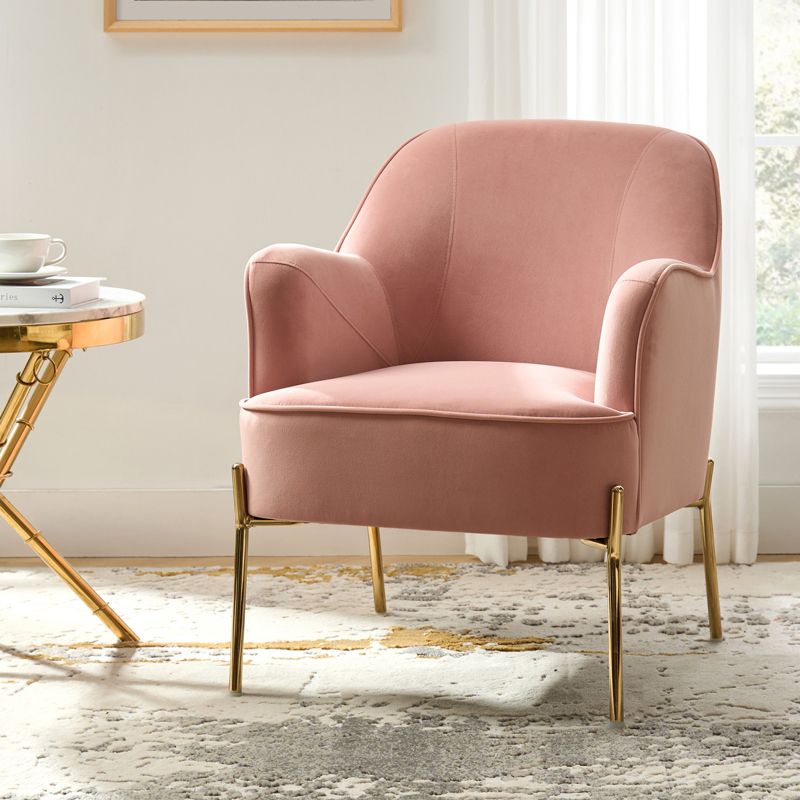 Odo Upholstered Accent Chair Velvet Comfy Living Room  Arm Chair | Karat Home, 4 of 13