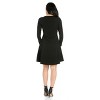 24seven Comfort Apparel Womens Long Sleeve Knee Length Skater Dress - 3 of 4