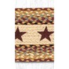 Earth Rugs Rustic Burgundy Stars Oval Stair Tread – Lodge & Farmhouse Decor 27"x8.25" - 3 of 3