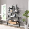 Wooden Sailboat Shaped Bookshelf,Freestanding Bookcase with Open Storage Shelf And Drawer,Display Rack For Living Room,Office-Cuddlewood - 3 of 4