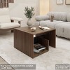 Syemin End Tables 3 Tier Side Table, S-Shaped End Table with Open Storage Shelve, Modern Accent Furniture Bedside Nightstand, Brown, 11.8"*15.7"*24.9" - 4 of 4