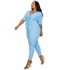 L I V D Women's Gwen Denim Jumpsuit, Light Blue, 3X - 2 of 3