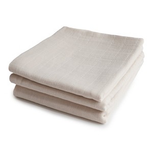 Mushie Organic Cotton Muslin Cloths 3-Pack - 1 of 4