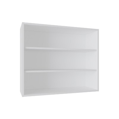 Vynxaria White/Black Decorative Wall Shelf with 3-Tier White Shelving
