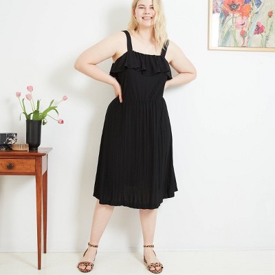 target black midi dress