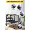 Metal Small Animal Cage,34 ''H Multi-Level Ferret Cage for Small Animals - Large Hamster Cage with Ramp, Extra Storage Stand - 3 of 4