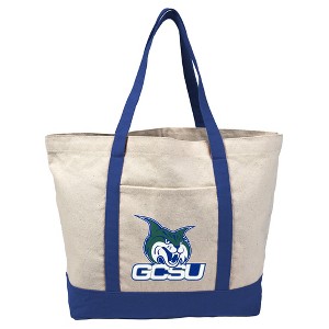 Georgia College Primary Logo Canvas Tote Bag With External Pocket, Reusable Shoulder Bag for Shopping, School, Beach - 1 of 4