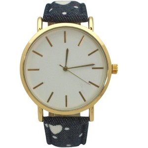OLIVIA PRATT HEART DEMIN STRAP WATCH - 1 of 4