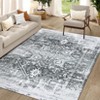 Washable Rug Vintage Medallion Non Slip Non Shedding Rugs Low Pile Foldable Accent Rug for Living Room Bedroom - 2 of 4