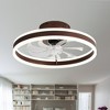 Bella Depot 20" Modern Low Profile Ceiling Fan with Dimmable Light, 6-Speed Reversible with Remote and APP Control - image 2 of 4