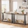 Farmhouse Console Table, 43.3" Entryway Table with Storage, 2 Tier Sofa Table with Metal Frame and MDF, Behind Couch Table for Living Room - 4 of 4