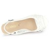 Allegra K Women's Casual Wood Platform Heels Bow Lace Wedge Sandals - 4 of 4