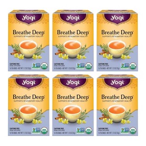 Yogi Tea Breathe Deep Tea - 16 Tea Bags per Pack - 6 Packs - 1 of 3