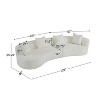 Christopher Knight Home Hailey 126“ Modern Boucle Upholstered 5 Seater Curved Sectional Sofa with Pillows - 2 of 4