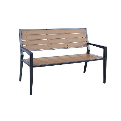 black outdoor bench target