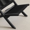 South Shore Balka Wood and Rope Lounge Chair Black: Glossy Finish, Spot Clean, Armless Design, 1 Year Warranty - 4 of 4