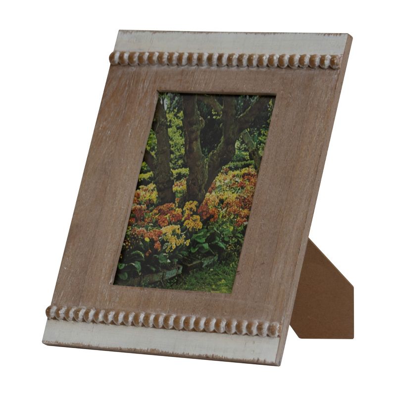 White Wood Bead 5x7 Inch Wood Decorative Picture Frame - Foreside Home & Garden, 3 of 8