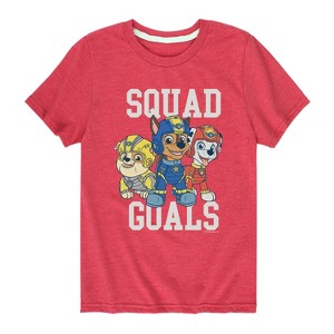 Boys' - Paw Patrol - Squad Goals Chase Rubble Marshall Short Sleeve Graphic T-Shirt - 1 of 4