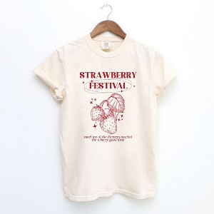Simply Sage Market Women's Strawberry Festival Short Sleeve Garment Dyed Tee - 1 of 2