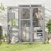 Gulches Light Grey Outdoor Cat House with Two Condos and Platforms - 2 of 4