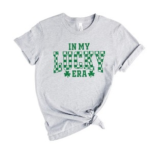 Simply Sage Market Women's In My Lucky Era Checkered Short Sleeve Graphic Tee - 1 of 3