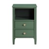 PAGED Wooden Nightstand with 2 Drawers and Open Shelf, Modern Side Table, Bedside Storage Cabinet for Bedroom, Living Room - 3 of 4