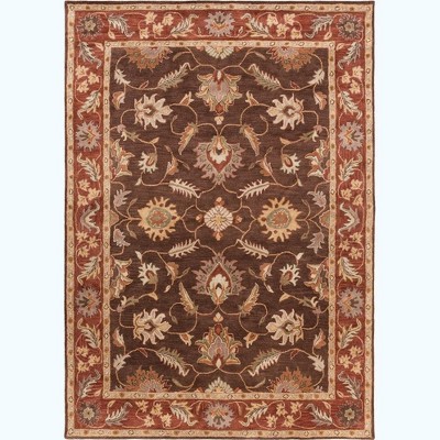 Mark & Day Irricana 8'x11' Rectangle Tufted Indoor Area Rugs Dark Brown: Wool, Stain-Resistant, Traditional Decor