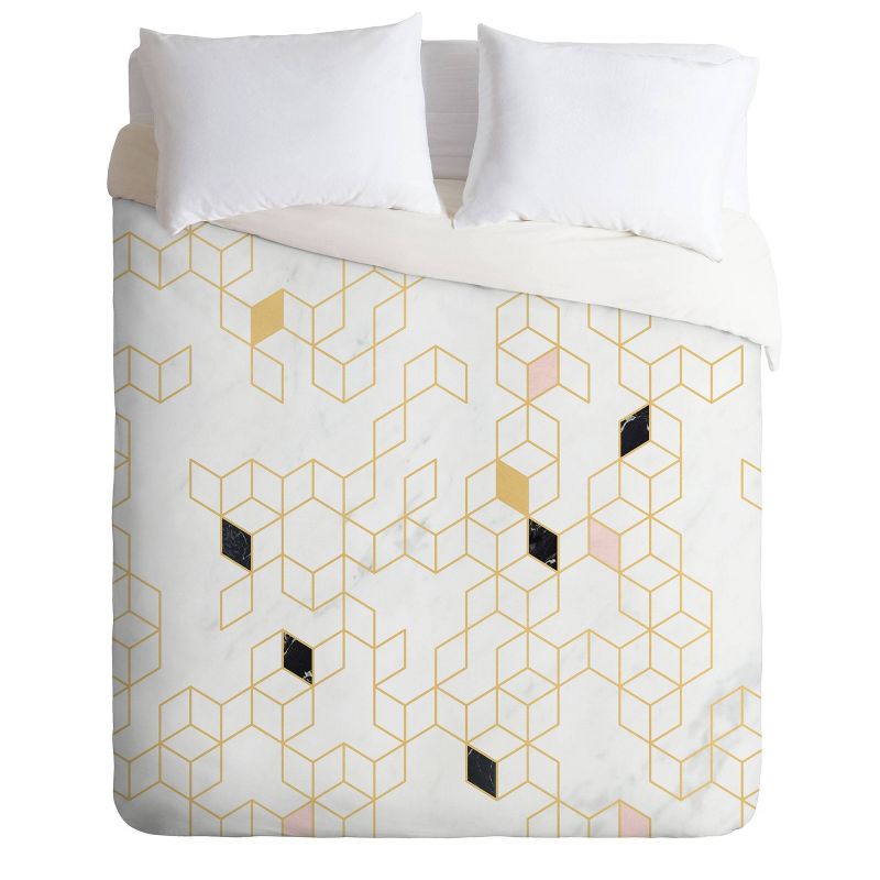 Florent Bodart Keziah Scandinavian Pattern Comforter Set Yellow - Deny Designs, 1 of 7