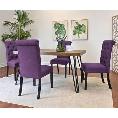 NicBex  6-Piece Wooden Dining Set,Mid-Century Modern Kitchen Table with 4 Upholstered Tufted Side Chair and Bench,Metal Legs