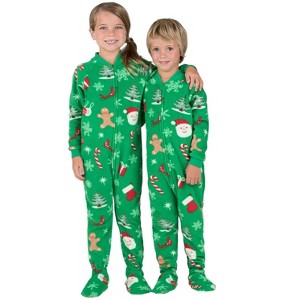 Footed Pajamas - Tis The Season Toddler Fleece One Piece - 1 of 4