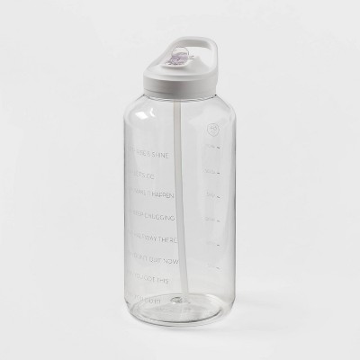 64oz Plastic Tracker Water Bottle White - Room Essentials™ : Target