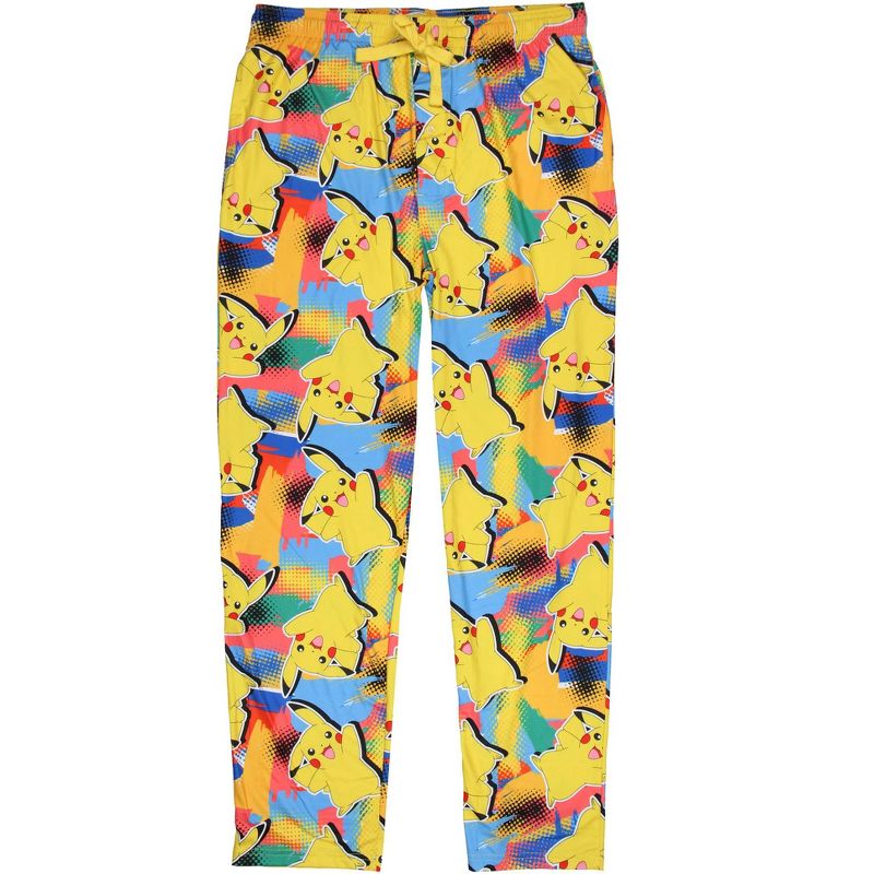 Pokemon Men's Pikachu Pajama Pants Allover Multicolor Lounge Sleep Bottoms, 6 of 7