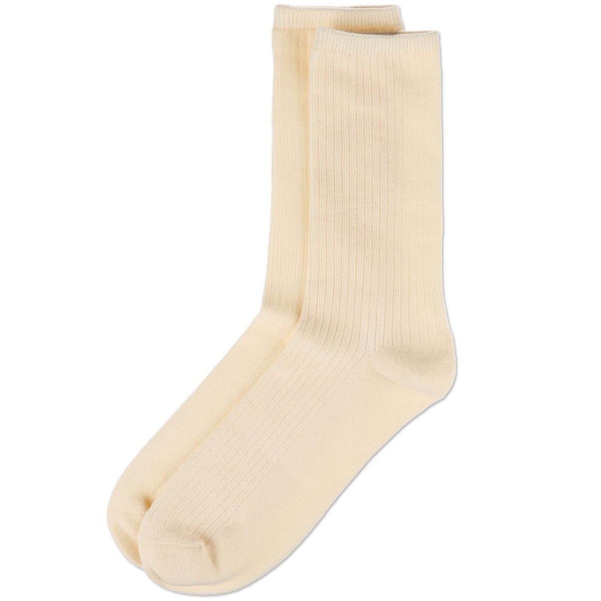 Memoi Women's Organic Cotton Flat Knit Breathable Crew Sock - thumbnail 8