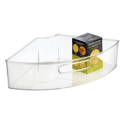 iDESIGN Linus 1/4 Wedge Lazy Susan Large Clear