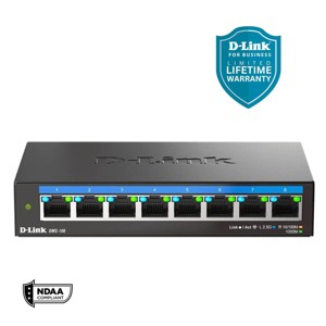 D-Link 8-Port 2.5Gb Unmanaged Multi-Gig Network Switch, 8 x 2.5G Ports Fanless Plug & Play (DMS-108) - 1 of 4