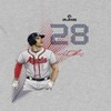 MLBPA Men's Olson Pw Licensed Mlb Matt Olson Atlanta Baseball Player 28 Short Sleeve Graphic Cotton T-Shirt - Sport Grey S - 2 of 4