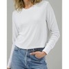 Women's Long Sleeve Ribbed Crewneck Top - LNA - 4 of 4