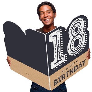 Big Dot of Happiness 18th Milestone Birthday - Happy Birthday Giant Greeting Card - Big Shaped Jumborific Card - 1 of 4