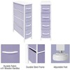 Sorbus 4 Drawers Narrow Dresser - with Steel Frame, Wood Top & Easy Pull Fabric Bins for Small Spaces, Closets, Bedroom, Bathroom & Laundry - 3 of 4