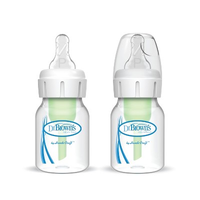 Dr. Brown's Natural Flow Anti-Colic Narrow Baby Bottle 0m+ - 2oz/2pk