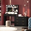 61" Make Up Vanity Desk with Mirror and Lights, 3 Lighting Modes Vanity Organizer , Vanity with 8 Storage Large Drawer & 2 Open Shelves - 3 of 4