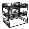 Kumasinova Metal Triple Bunk Bed, Heavy-Duty Steel Bed Frame with Full-Length Guardrails, Noise-Reducing Design for Shared Kids' Rooms/Guest Spaces - 3 of 4
