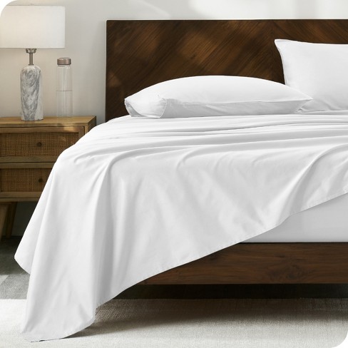 300 Thread Count Organic Cotton Percale White 3 Piece Twin Xl Bed Sheet Set  By Bare Home : Target