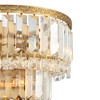 Vienna Full Spectrum Magnificence Modern Wall Light Sconces Set of 2 Gold Hardwired 10" Fixture Demilune Clear Crystal for Bedroom Bathroom - 3 of 4