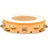 MEINL Artisan Edition Calf Skin Tambourine Dual Rows, Mixed Jingles, 10" Solid Brass Jingles - 4 of 4