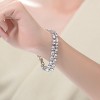 Guili Sterling Silver Rhodium Plated Clear Cubic Zirconia Charm Bracelet, Sparkling and Elegant Design with a Timeless, Classic Appeal - 3 of 3