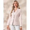Blazers for Women Business Casual Long Sleeve Lapel Open Front Suit Jacket Work Blazer with Pockets - 3 of 4