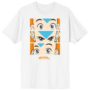 Avatar the Last Airbender Ang Eyes White Graphic Tee Shirt
